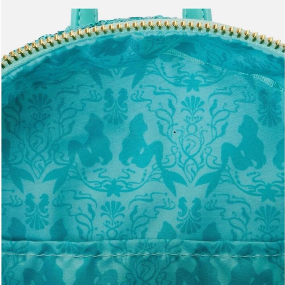 Loungefly Disney The Little Mermaid Sequin Collection Mini Backpack NWT - Picture 3 of 8
